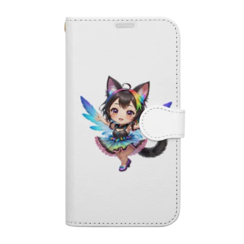 妖精のハロウィンフェス（黒猫2） Book-Style Smartphone Case