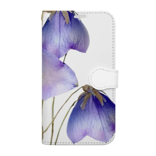 キキョウ Chinese bellflower Book-Style Smartphone Case