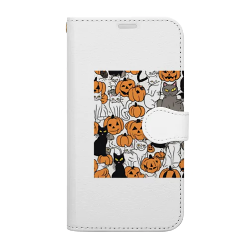 猫ハロウィン Book-Style Smartphone Case