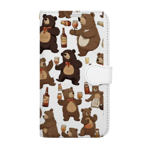 クマが宴会してもいいじゃない？ Book-Style Smartphone Case