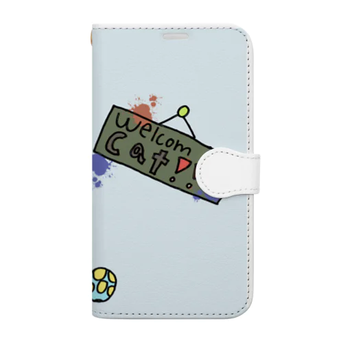 【池水】猫カフェ Book-Style Smartphone Case