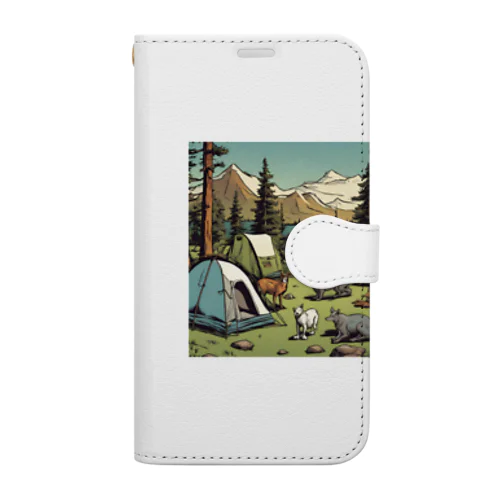 キャンプアニマルズ Book-Style Smartphone Case