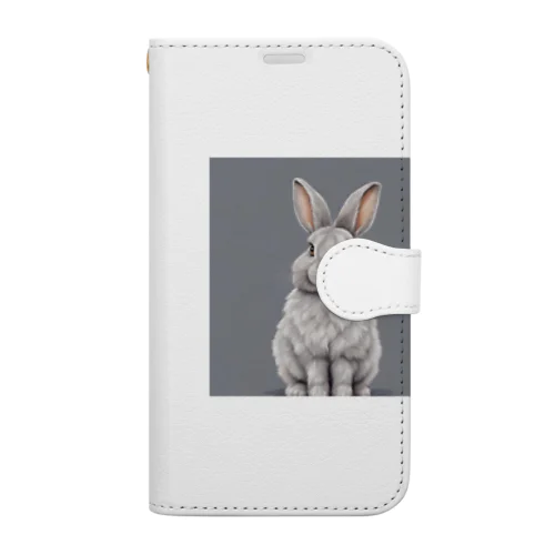 モフモフうさぎ Book-Style Smartphone Case