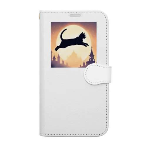 猫のシルエットグッズ Book-Style Smartphone Case