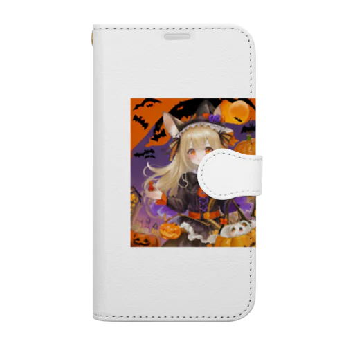 魔女の呪文★チワワのハロウィン変身マジック Book-Style Smartphone Case