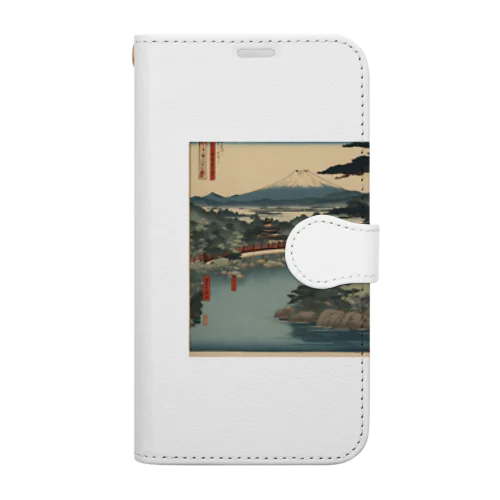 富士山の浮世絵風グッズ Book-Style Smartphone Case