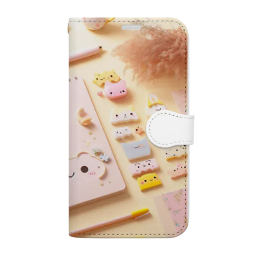 文房具大好き❤黄色02 Book-Style Smartphone Case