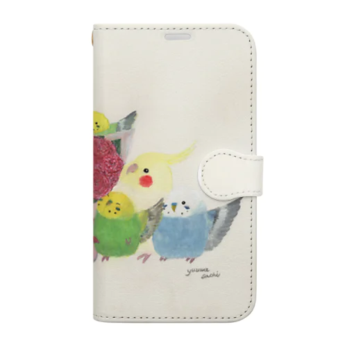 いつもありがとうインコたち Book-Style Smartphone Case