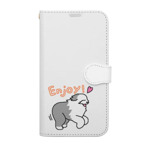 Old English Sheepdog Enjoying Book-Style Smartphone Case