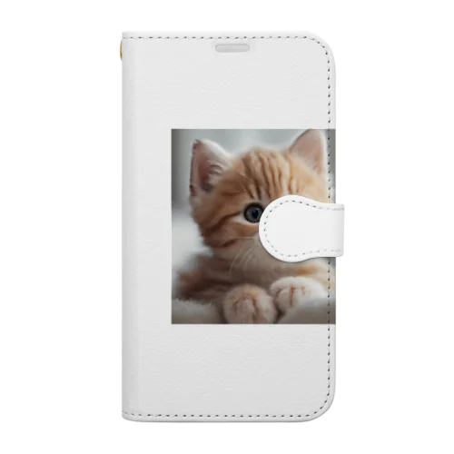 癒される猫のイラスト Book-Style Smartphone Case