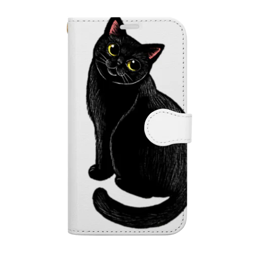 黒猫ちゃん Book-Style Smartphone Case