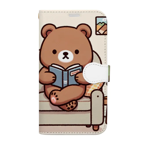 ゆるゆる休日Tシャツ Book-Style Smartphone Case