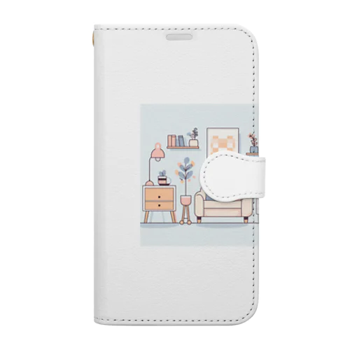 家具のシンプルで可愛いカラーイラスト Book-Style Smartphone Case