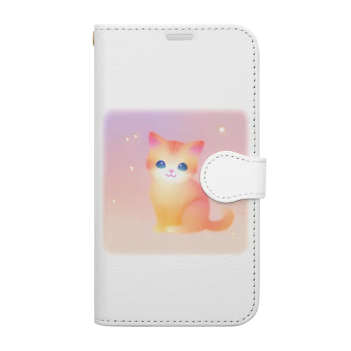 かわいい猫のイラストグッズ！🐈 手帳型スマホケース