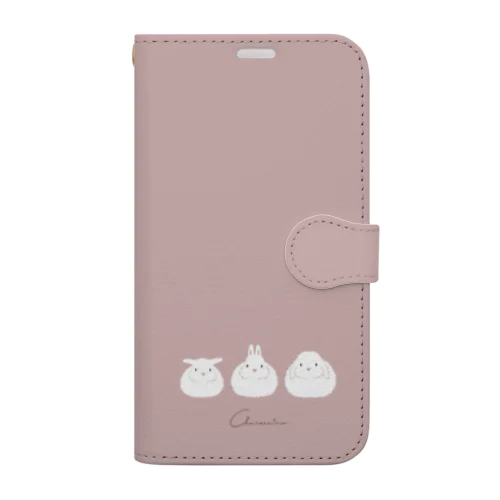 うさ大福・Ｂ※iPhone Plus・Pro Maxをお使いの方はご購入しないで下さい Book-Style Smartphone Case