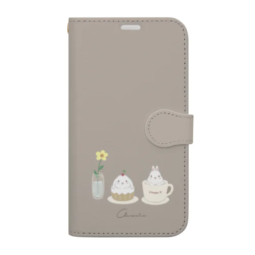 うさカフェ・Ａ Book-Style Smartphone Case