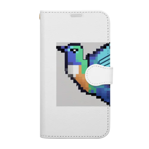 ハチドリピクセルアート Book-Style Smartphone Case