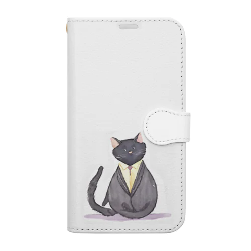 スーツ猫 Book-Style Smartphone Case