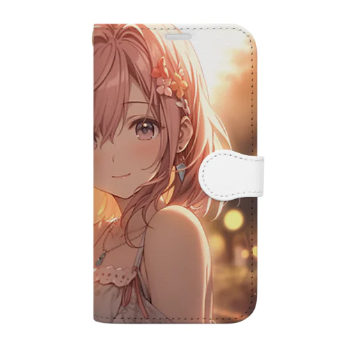 夕方の公園で Book-Style Smartphone Case