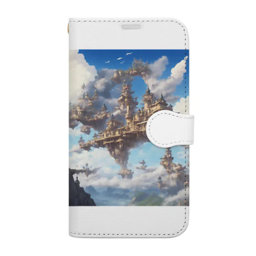 空に浮かぶ島のファンタジーグッズ Book-Style Smartphone Case