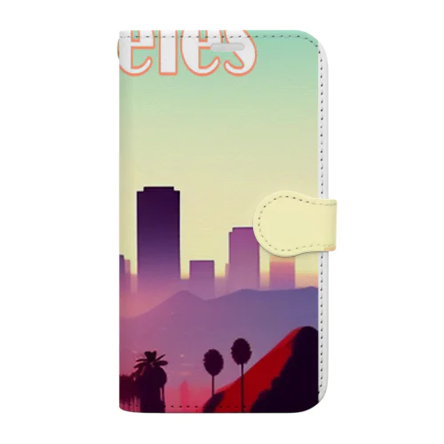ロサンゼルスの朝焼け Book-Style Smartphone Case