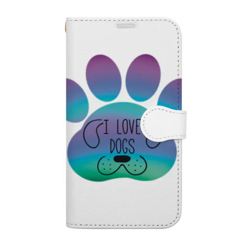 I love dogs わんちゃん好きさんへ Book-Style Smartphone Case