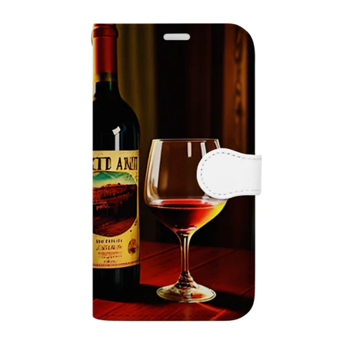 ワインで一杯 Book-Style Smartphone Case