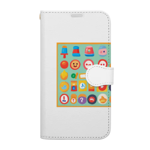 キュートなキャラクターたち Book-Style Smartphone Case