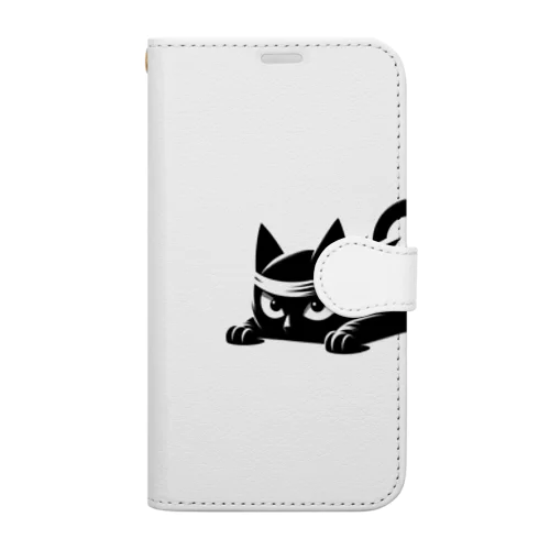 忍者キャット Book-Style Smartphone Case