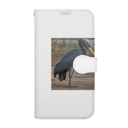 ハシビロコウ　shoebill stork Book-Style Smartphone Case