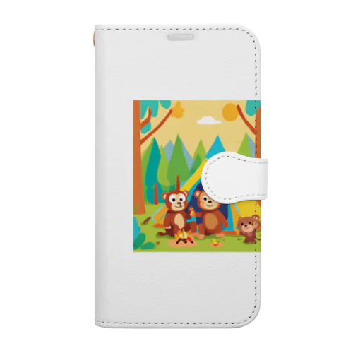 森のキャンパー Book-Style Smartphone Case