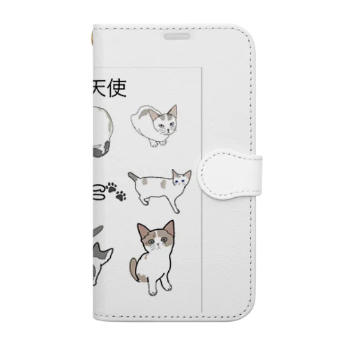 猫の可愛さは猫派の天使 Book-Style Smartphone Case