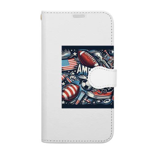  "アメリカンスポーツの輝き" Book-Style Smartphone Case