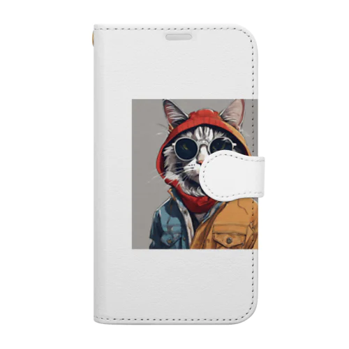 職人キャット Book-Style Smartphone Case