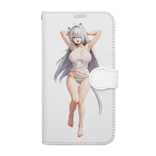 ネコミミ少女のおはようございます！ Book-Style Smartphone Case