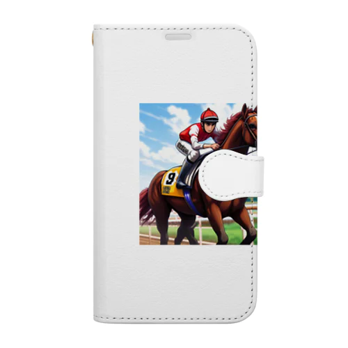 競馬(horse racing) Book-Style Smartphone Case