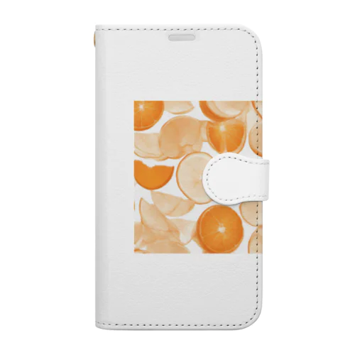 オレンジ（Orange） Book-Style Smartphone Case