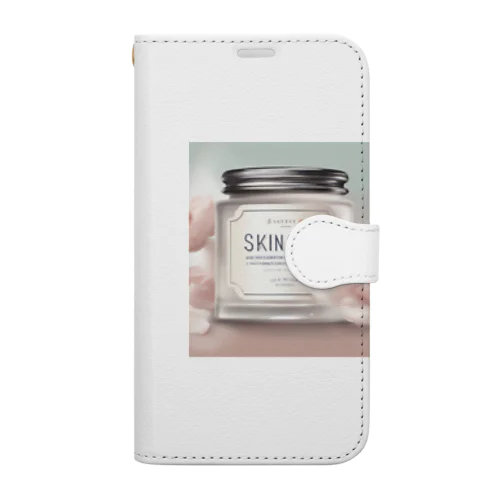 スキンケアクリーム（Skincare Cream） Book-Style Smartphone Case