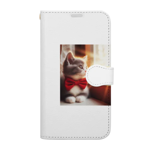 明日へ向かう猫（あすぬこ） Book-Style Smartphone Case