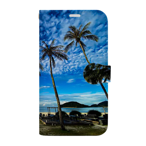ランカウイ島のビーチ Book-Style Smartphone Case