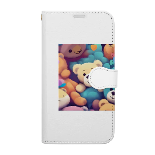 たくさんの熊のぬいぐるみ Book-Style Smartphone Case
