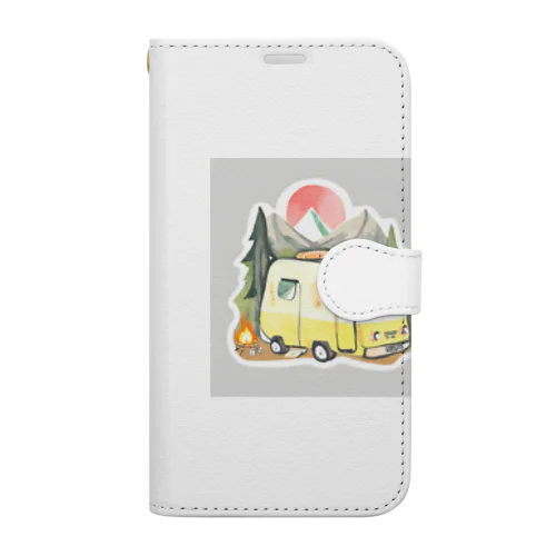 おしゃれキャンプイラスト Book-Style Smartphone Case