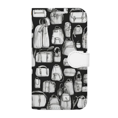 たくさんのいろいろな種類の鞄 Book-Style Smartphone Case