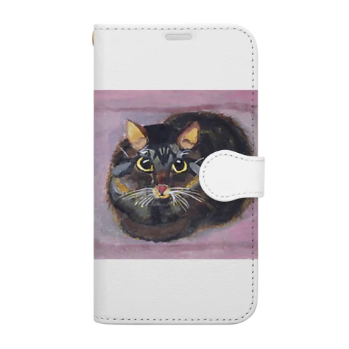 愛猫ポワロ、日本画 Book-Style Smartphone Case