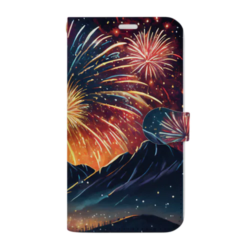 Ｊ・HANABI Book-Style Smartphone Case