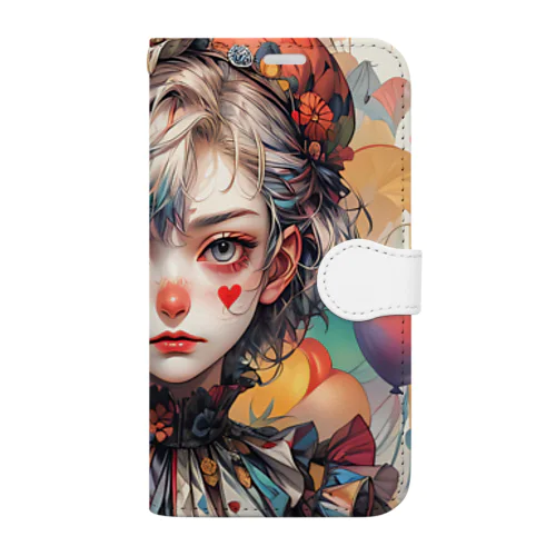 JK-005 Pierrot girl Book-Style Smartphone Case