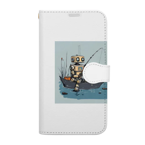 釣りロボット Book-Style Smartphone Case