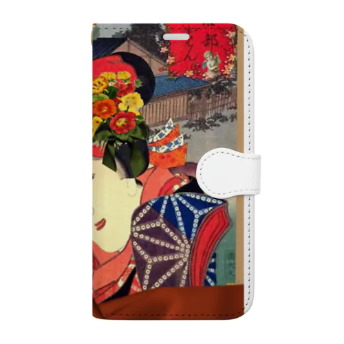 お江戸ガーリー Book-Style Smartphone Case