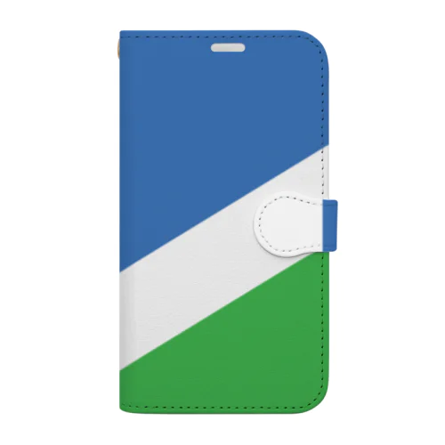 ミニマリズムデザインな気分　青と緑 Book-Style Smartphone Case