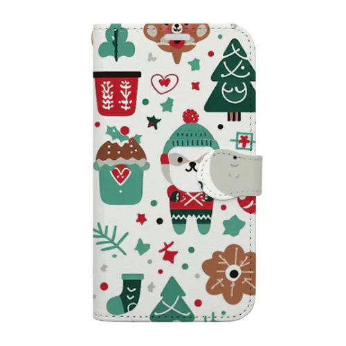 可愛いクリスマスグッズ　 Book-Style Smartphone Case